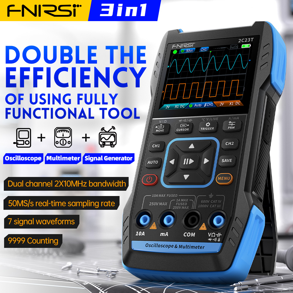 2C23T – cyfrowy oscyloskop 3 w – Fnirsi Digital Oscilloscope Handheld recenzja i cena