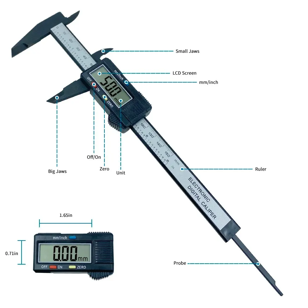 Cyfrowa suwmiarka z włókna węg – Digital Caliper 150Mm Stainless Steel recenzja i cena