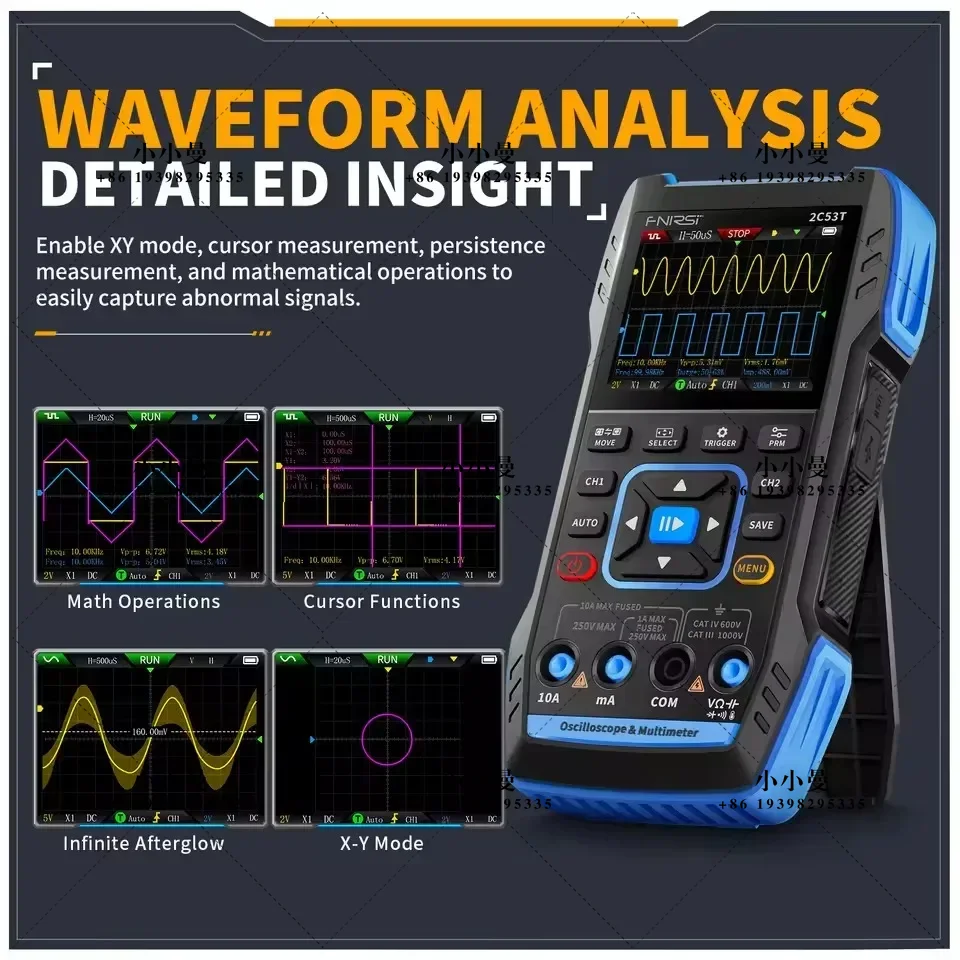 FNIRSI 2C23T10MHz, 2C53T 50MHz – Fnirsi Digital Oscilloscope Handheld recenzja i cena