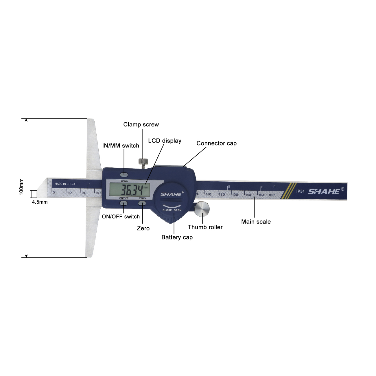 SHAHE cyfrowa suwmiarka głębok – Digital Caliper 150Mm Stainless Steel recenzja i cena